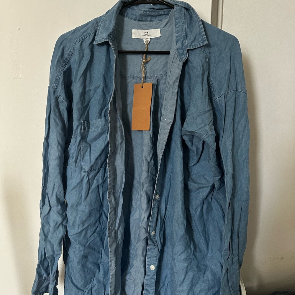 Thread & Supply Chambray Button Tunic NWT